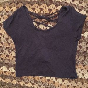 Dark blue short sleeved shirt
